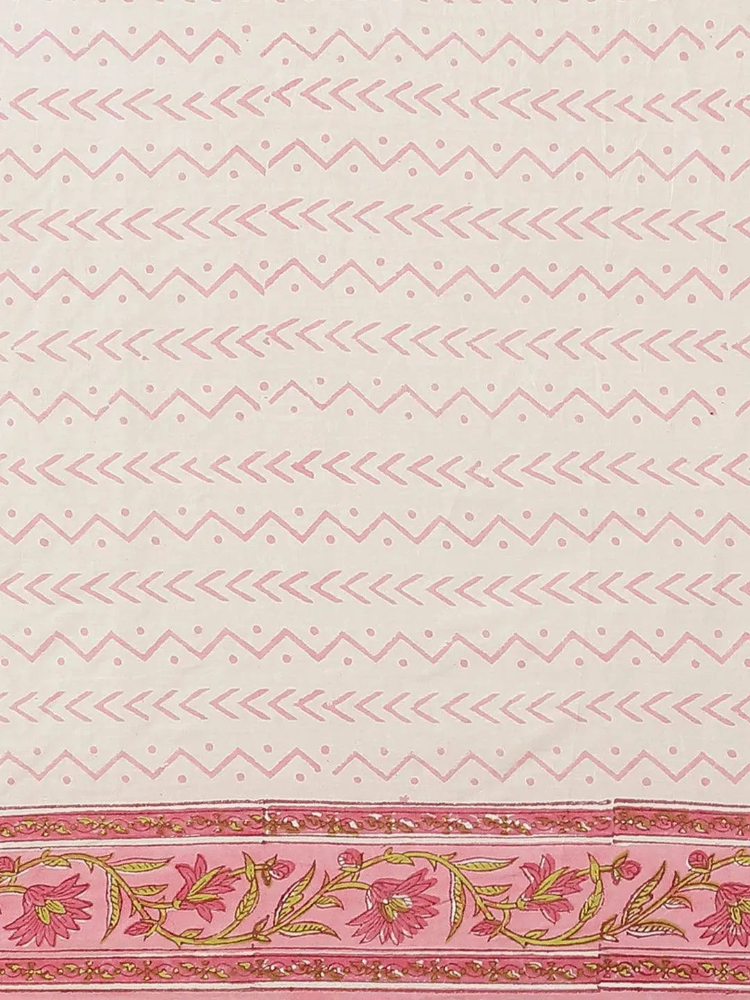 Multicoloured Printed Cotton Saree - Libas 