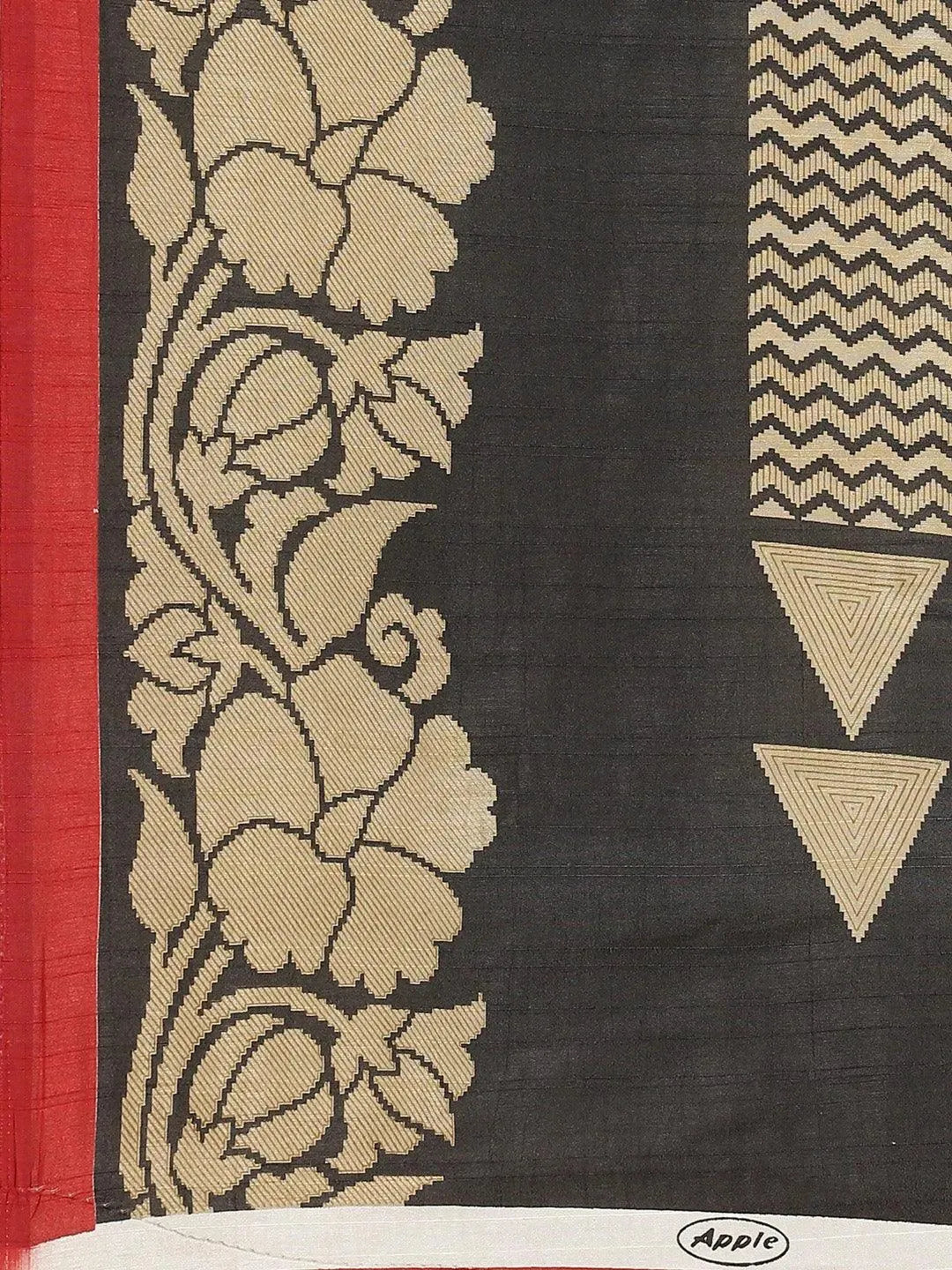 Multicoloured Printed Cotton Silk Saree - Libas 