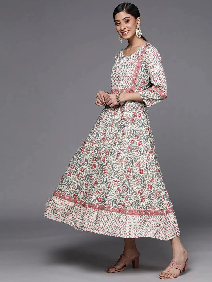 Multicoloured Printed Rayon A-Line Dress - Libas