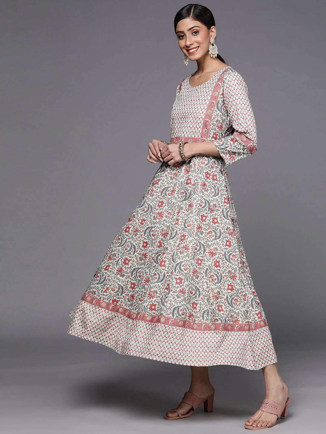 Multicoloured Printed Rayon A-Line Dress - Libas