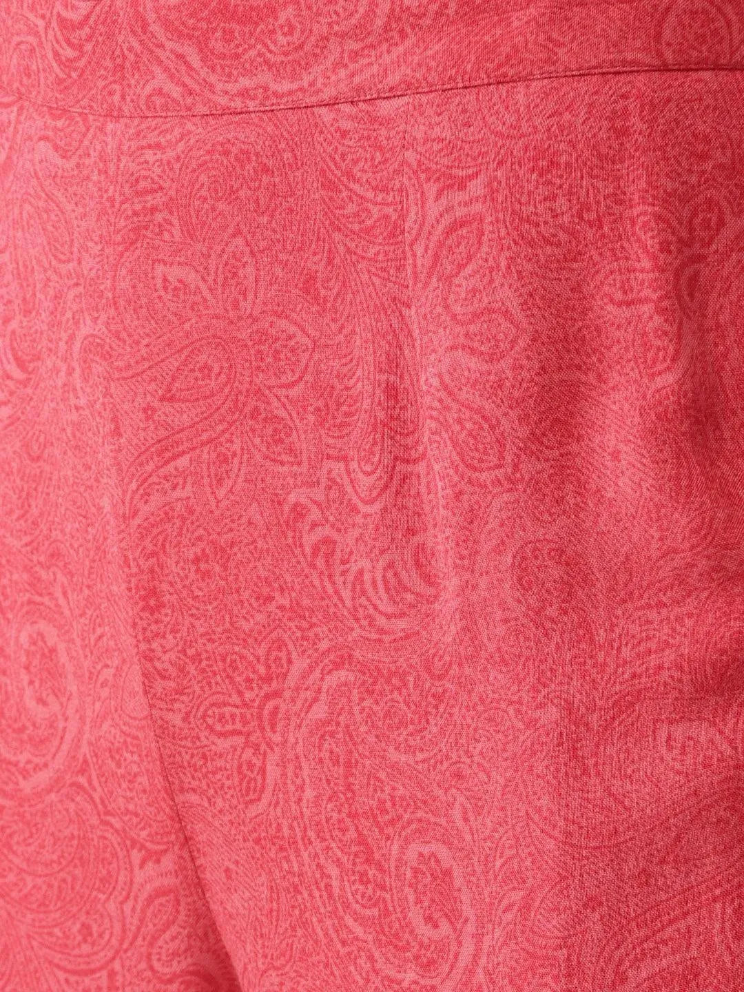 Multicoloured Printed Rayon Kurta Set - Libas 