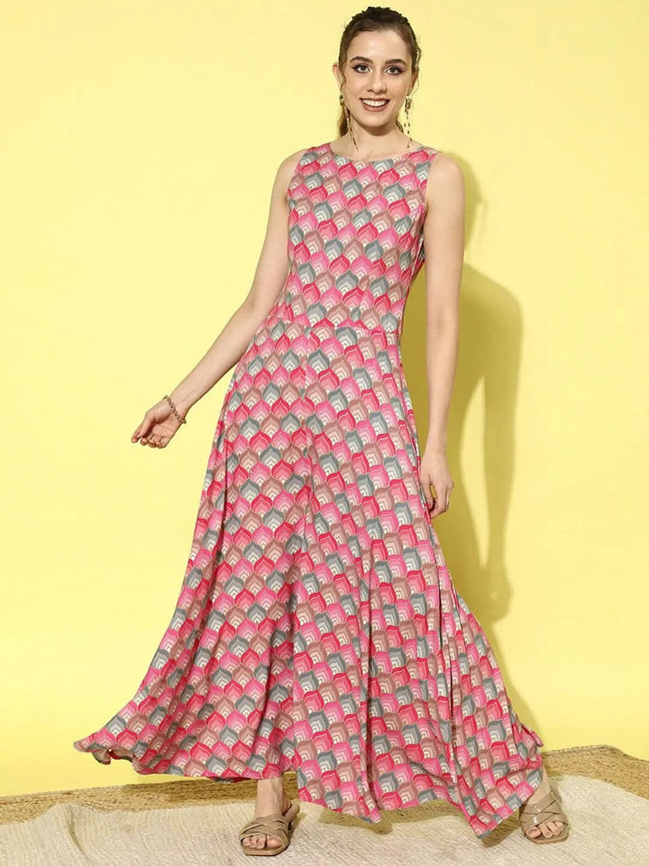 Multicoloured Printed Rayon Jumpsuit - Libas