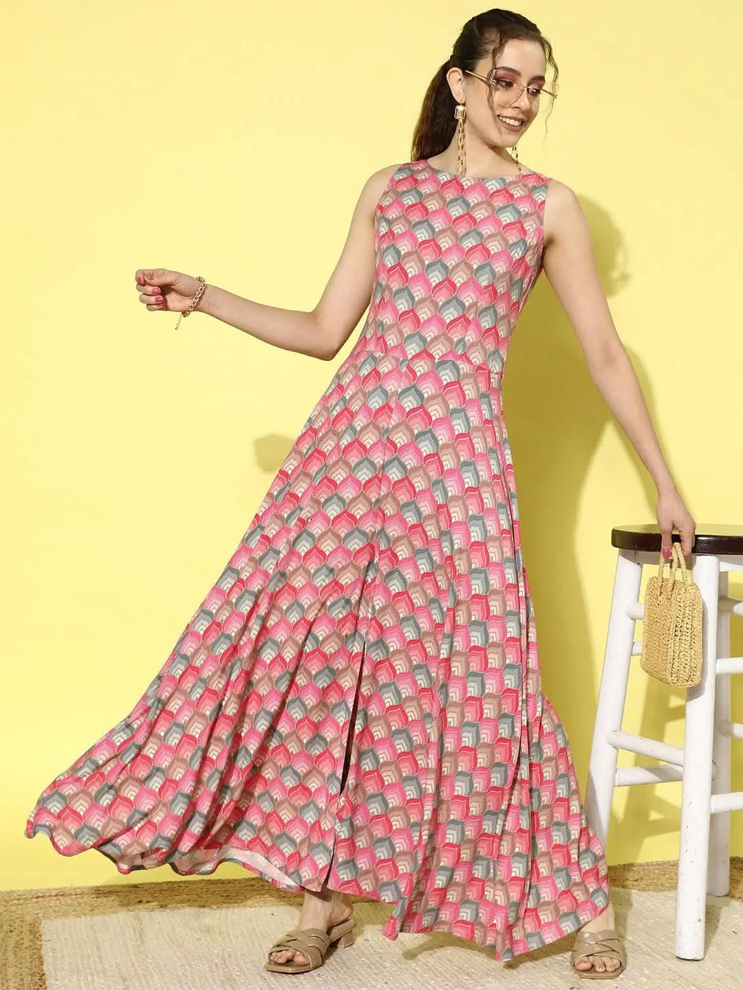 Multicoloured Printed Rayon Jumpsuit - Libas 