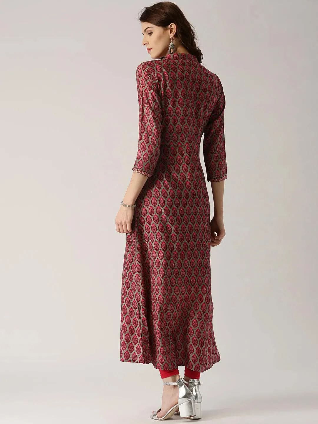Multicoloured Printed Rayon Kurta - Libas 