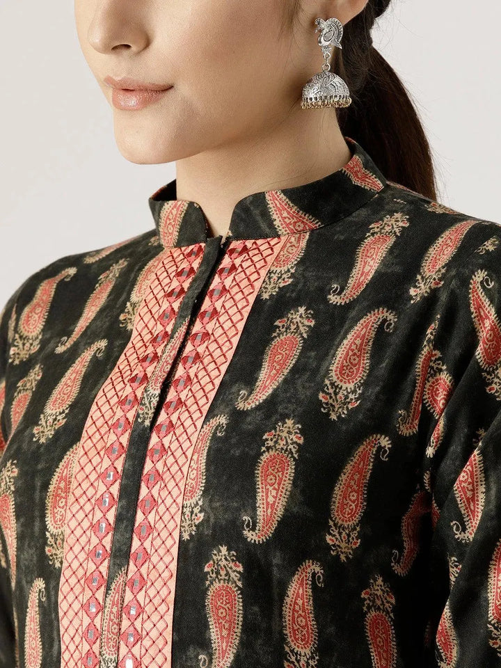 Multicoloured Printed Rayon Kurta Set - Libas