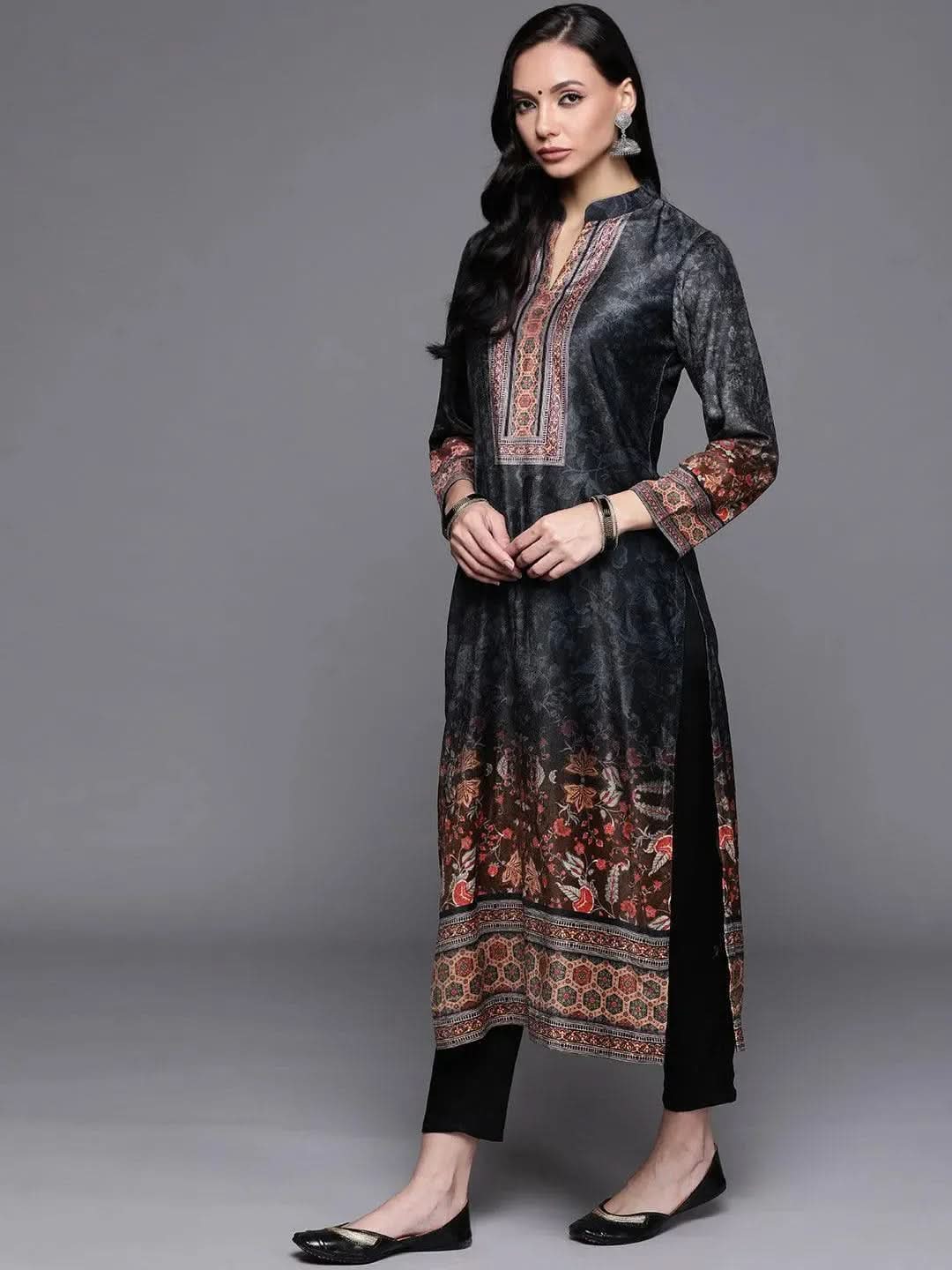 

Buy Multicoloured Printed Velvet Suit Set - 20375O- | Libas Ethnic Wear Online