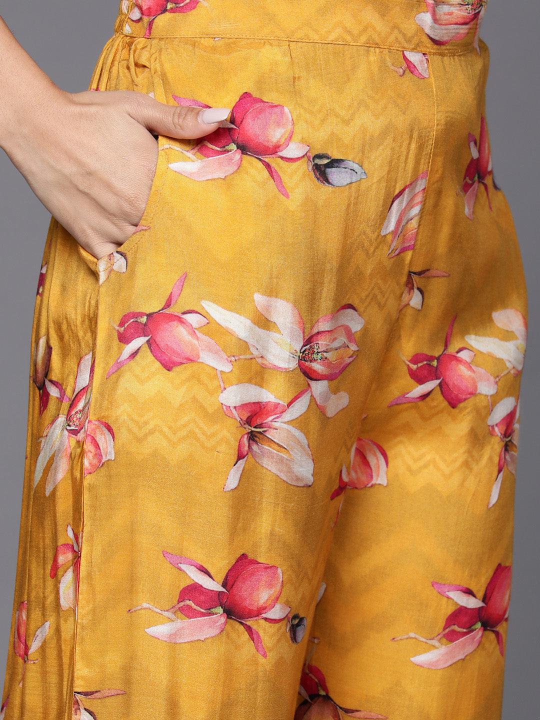 Mustard Printed Cotton Co-Ords