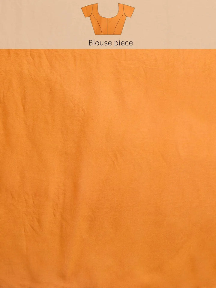 Mustard Printed Georgette Saree - Libas