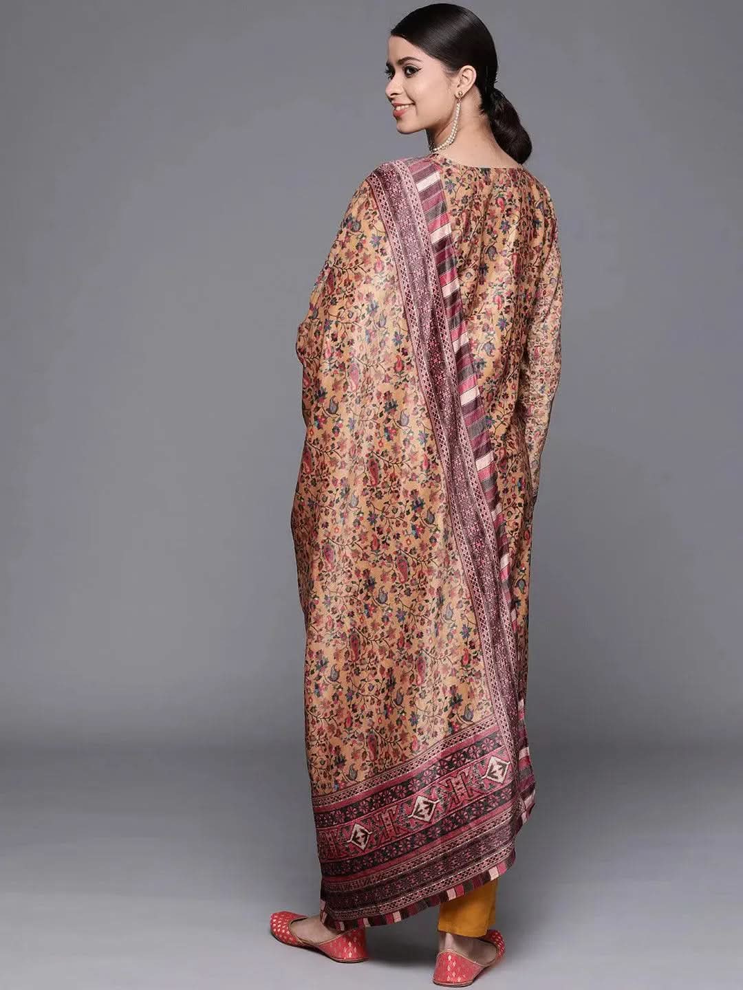 

Buy Mustard Printed Velvet Suit Set - 20358O-XS | Libas Ethnic Wear Online