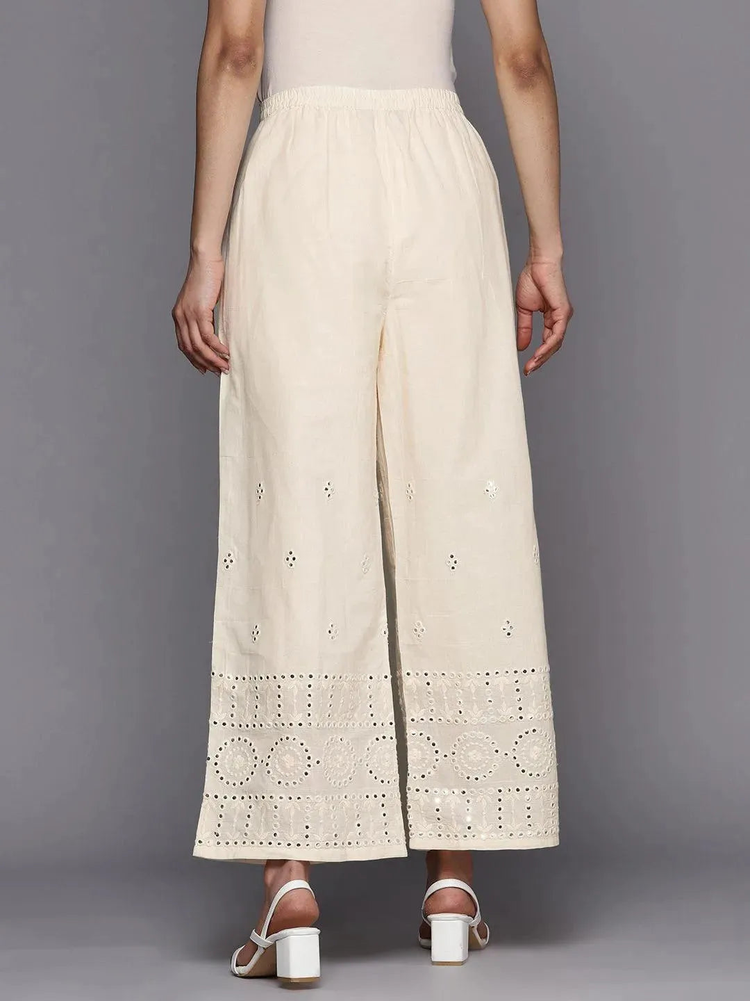 White discount cotton palazzo