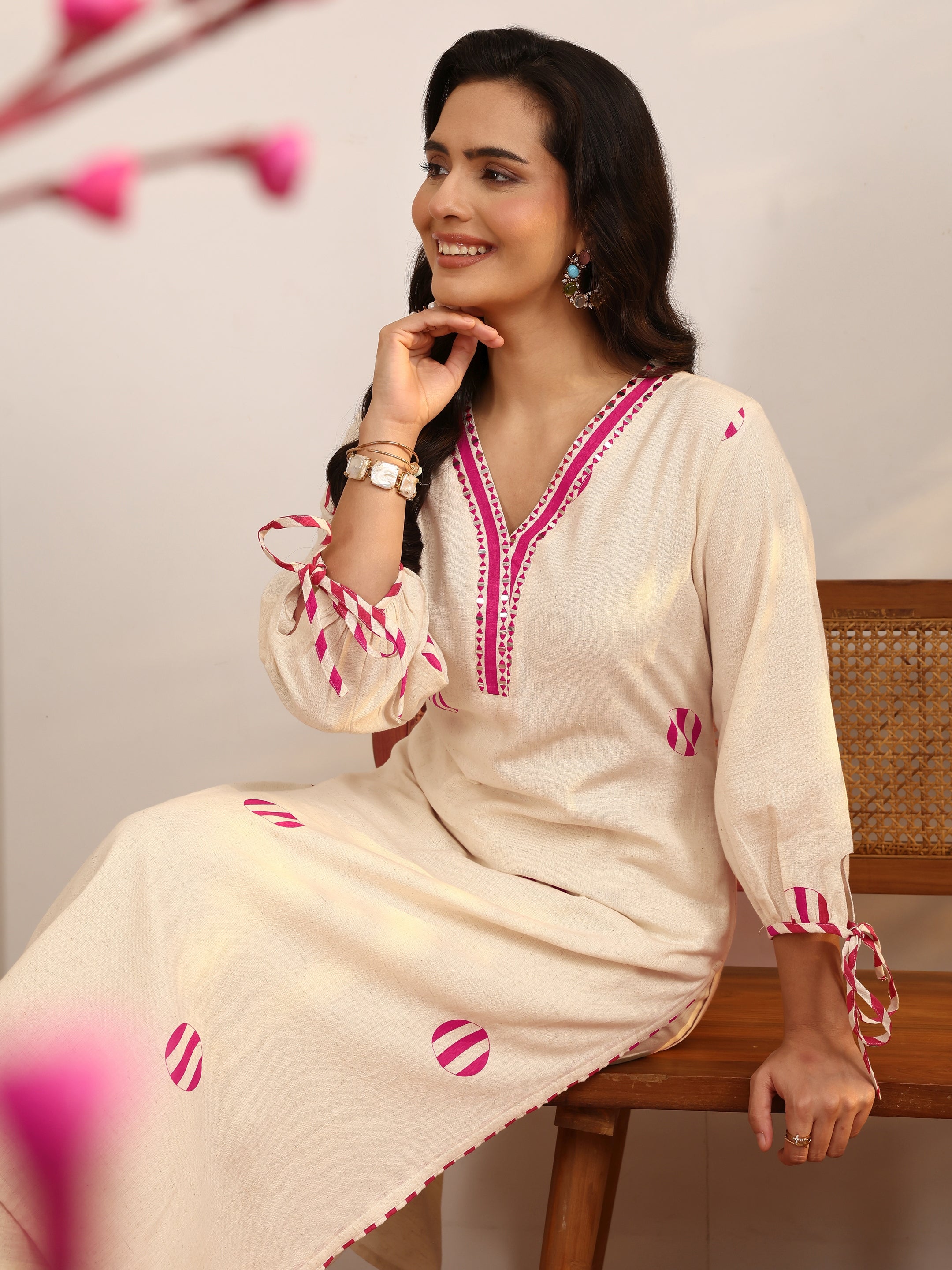 libas Off White Printed Cotton Blend Straight Kurta Set-picture-15