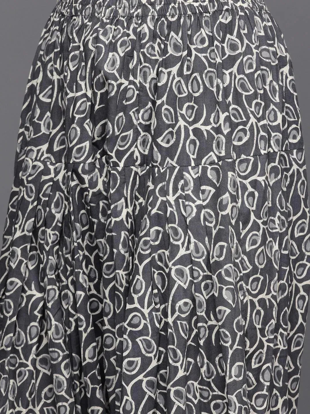 Off White Printed Cotton Suit Set - Libas 