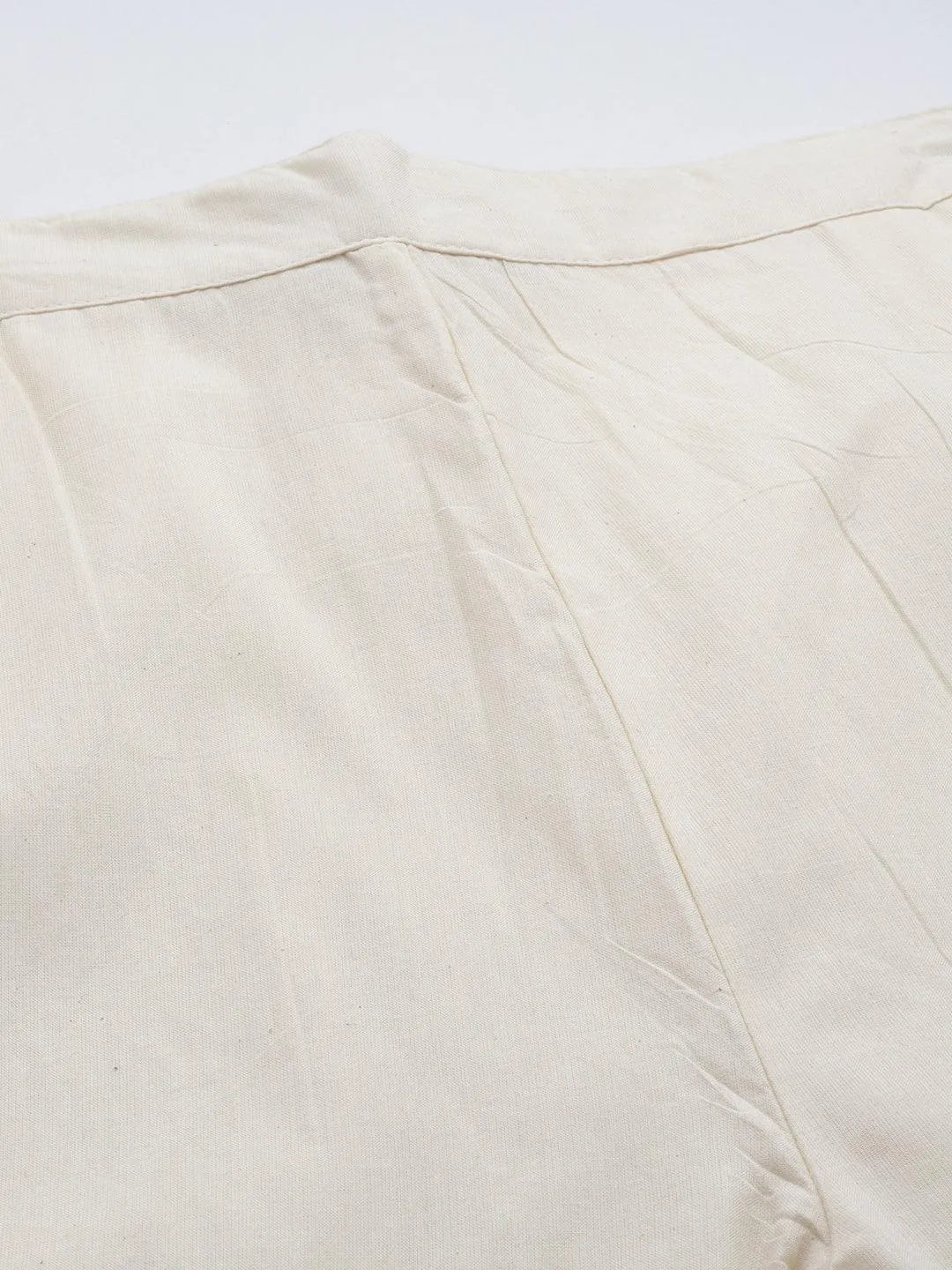 Off White Schiffli Cotton Palazzos - Libas 