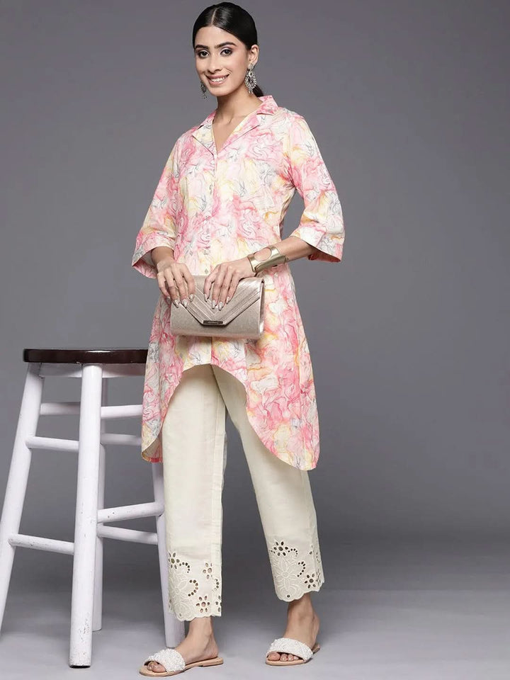 Off White Schiffli Cotton Trousers - Libas
