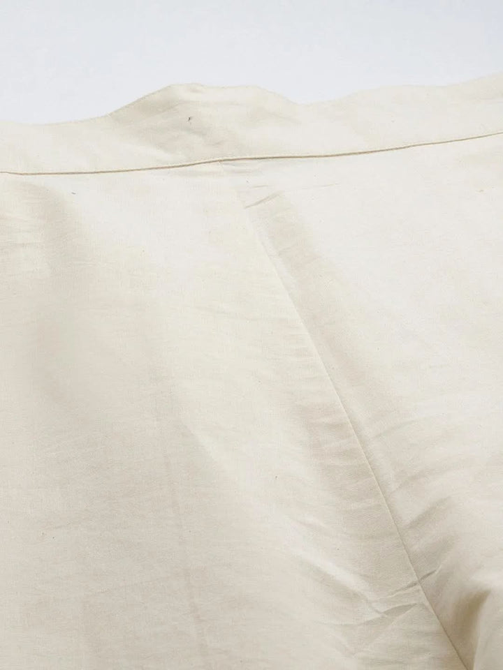 Off White Schiffli Cotton Trousers - Libas