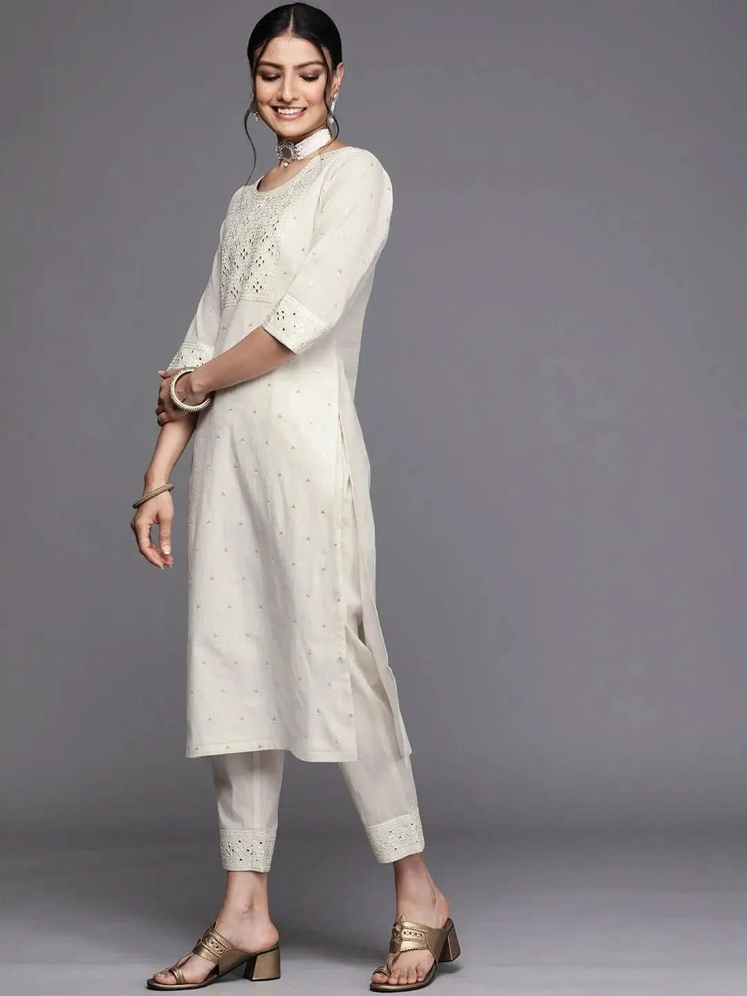 

Buy Off White Yoke Design Cotton Kurta - 23461O-XS | Libas Ethnic Wear Online