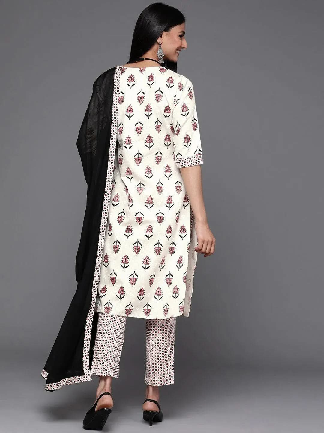 

Buy Off White Yoke Design Cotton Suit Set - 33274O-XS | Libas Ethnic Wear Online
