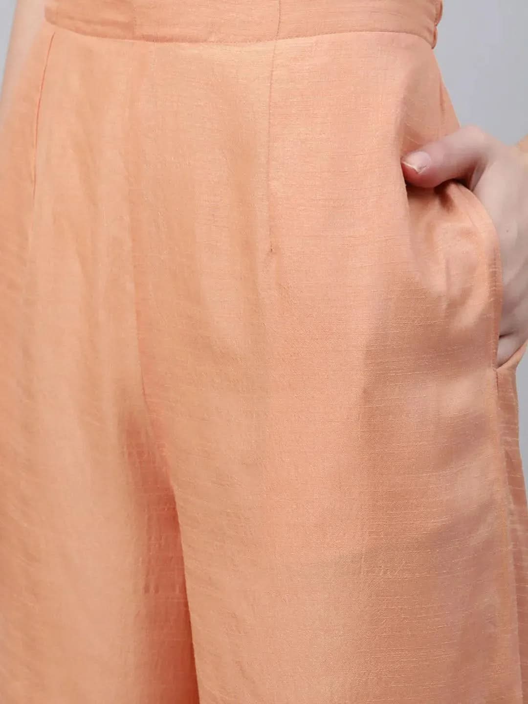 

Buy Orange Embroidered Silk Palazzos - PL838O-XL | Libas Ethnic Wear Online