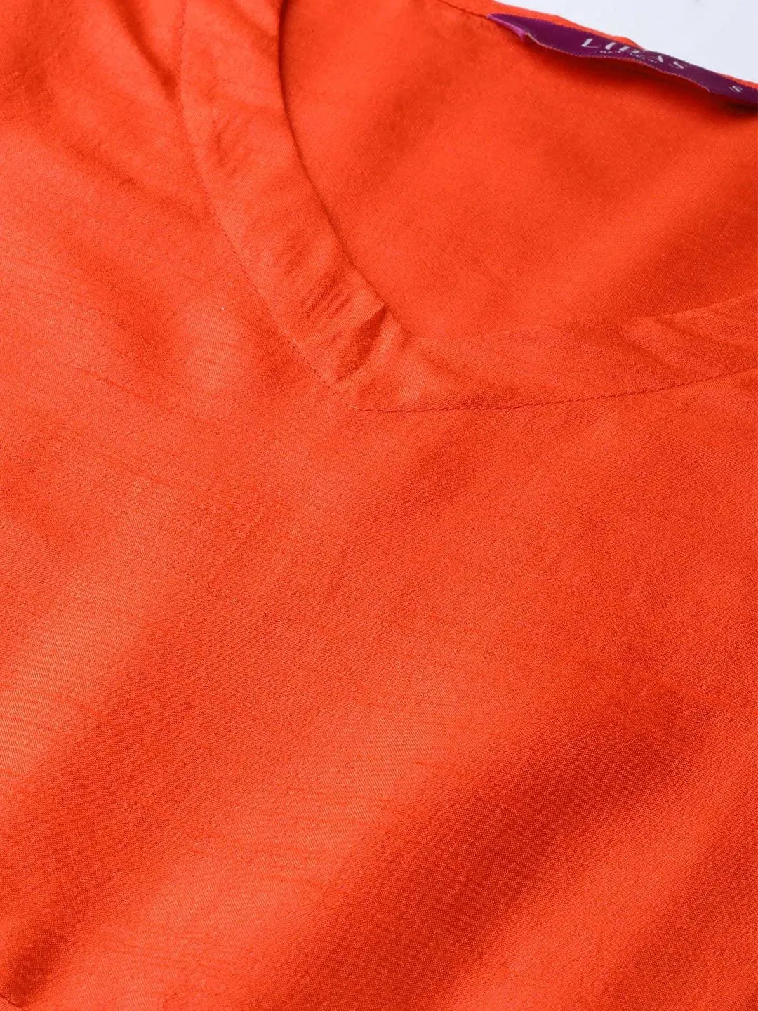 Orange Solid Chanderi Suit Set - Libas 