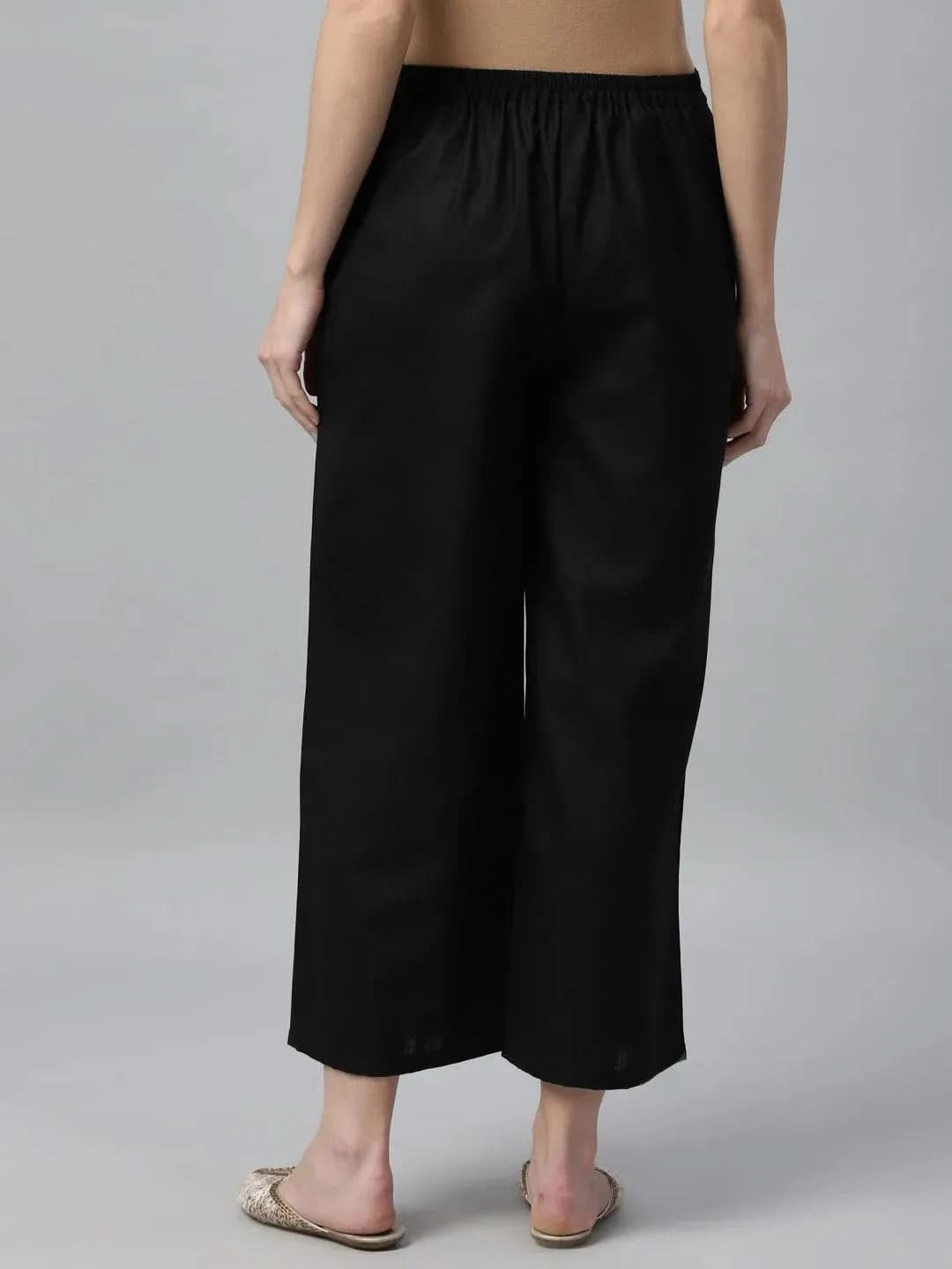 

Pack of 2 Solid Cotton Palazzos