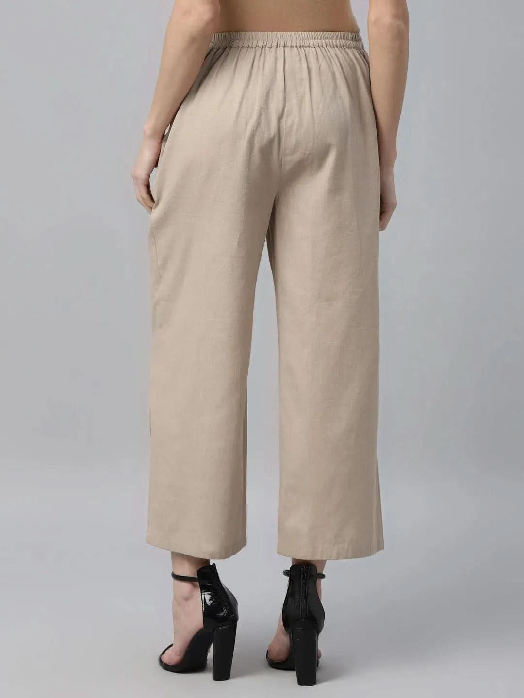 

Pack of 2 Solid Cotton Palazzos