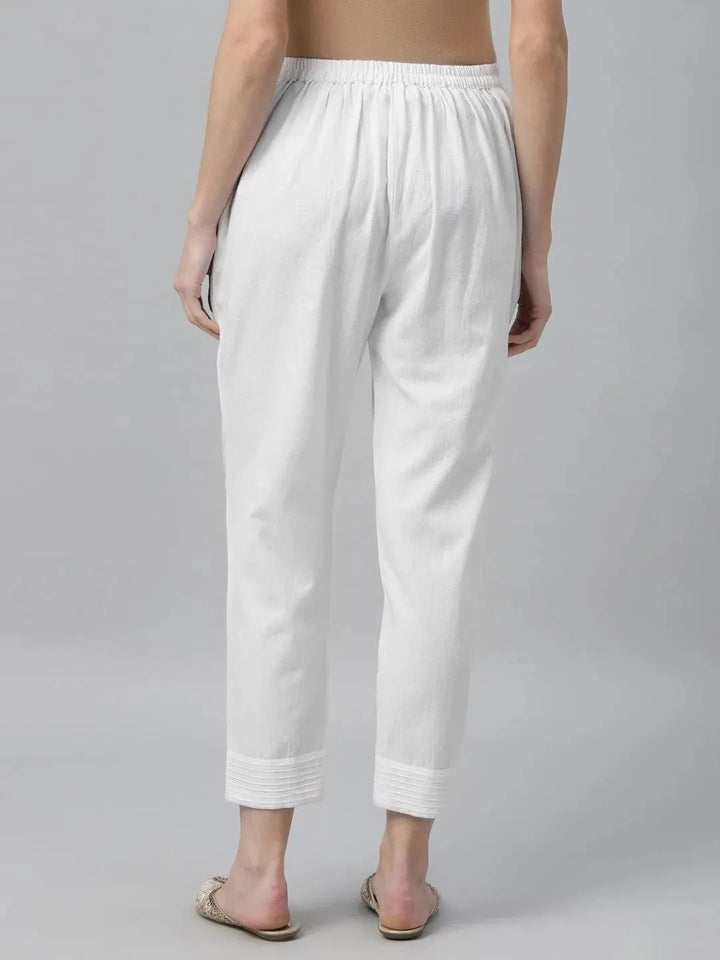 Pack of 2 Solid Cotton Trousers - Libas