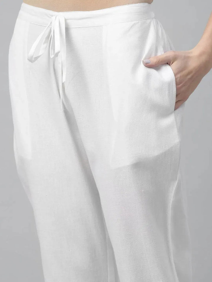 Pack of 2 Solid Cotton Trousers - Libas
