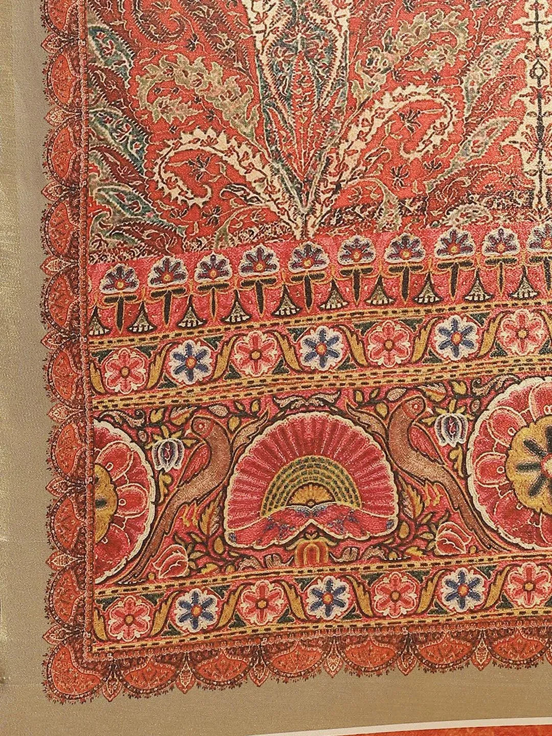 Peach Printed Satin Saree - Libas 
