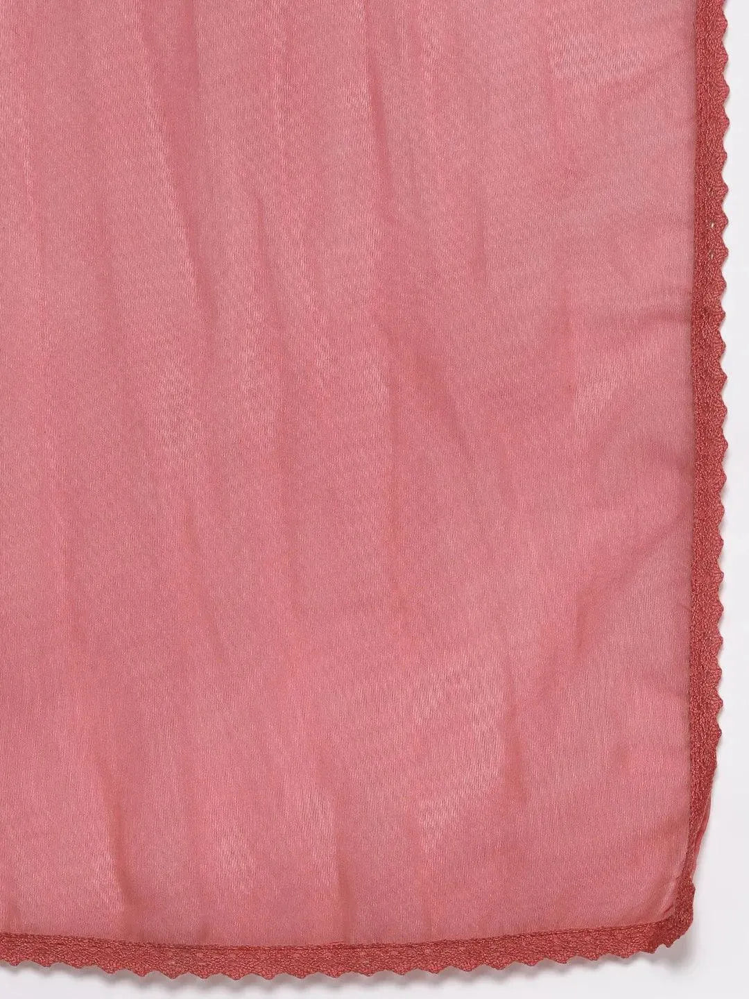 Pink Embroidered Chanderi Silk Straight Suit Set - Libas 
