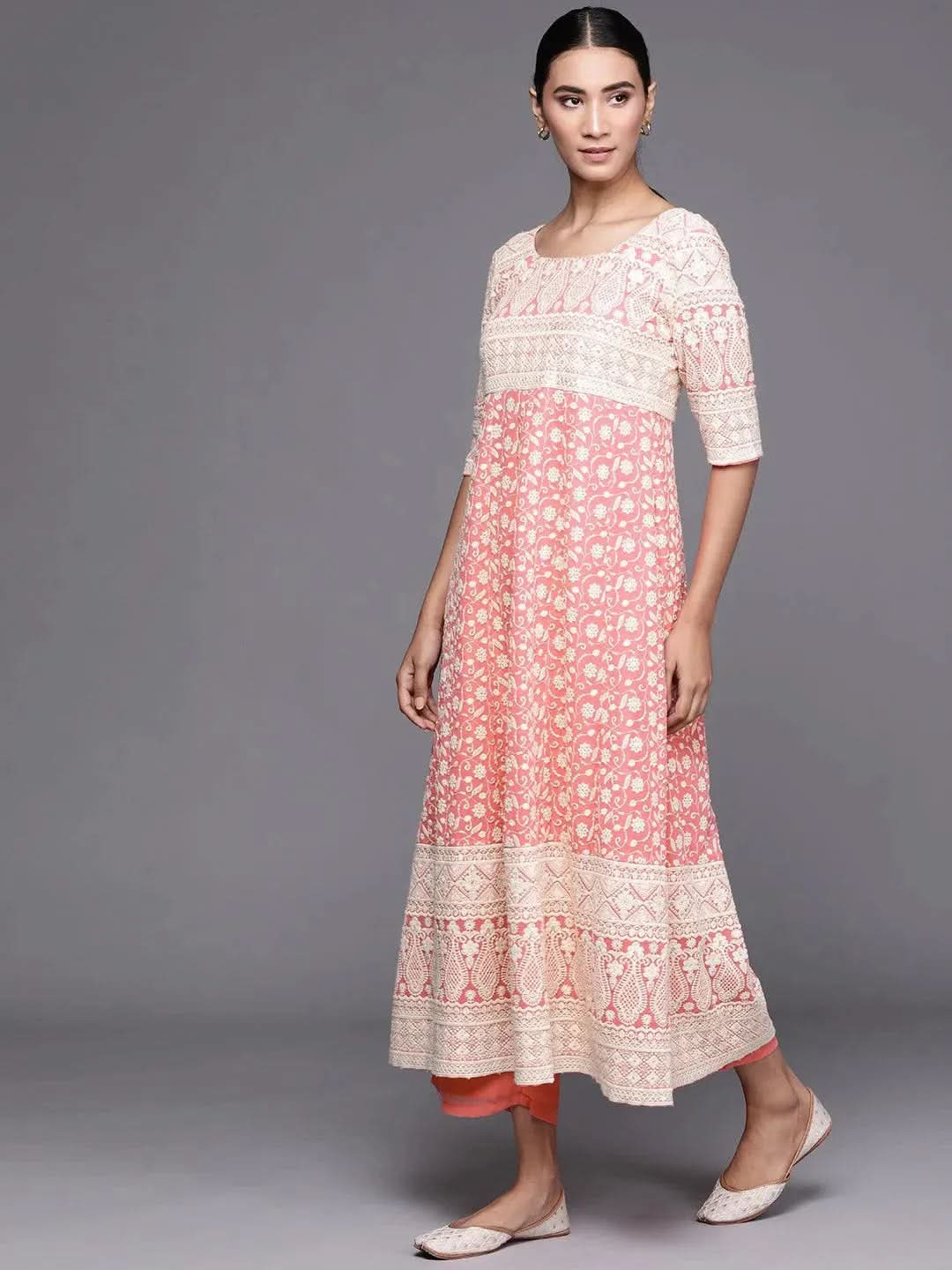 

Buy Pink Embroidered Georgette Suit Set - 20309O- | Libas Ethnic Wear Online