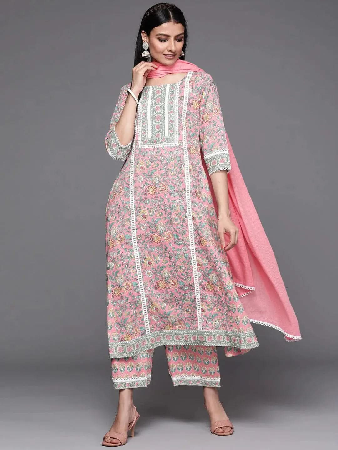 

Buy Pink Printed Cotton Suit Set - 33258O- | Libas Ethnic Wear Online