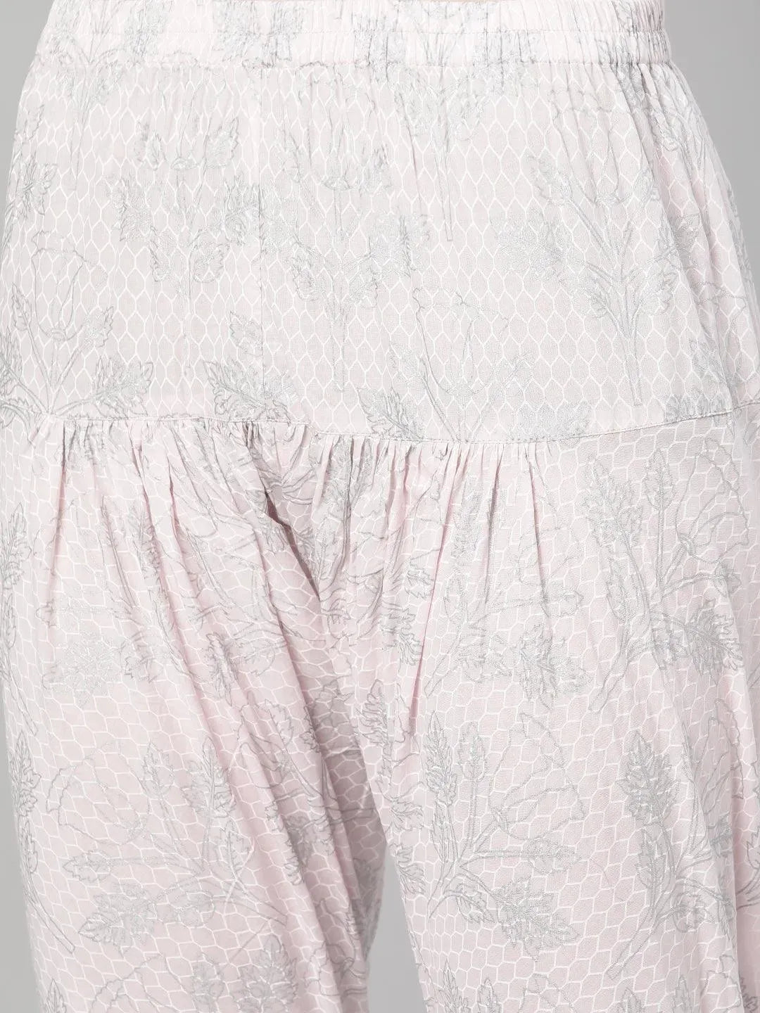 Pink Printed Cotton Suit Set - Libas 