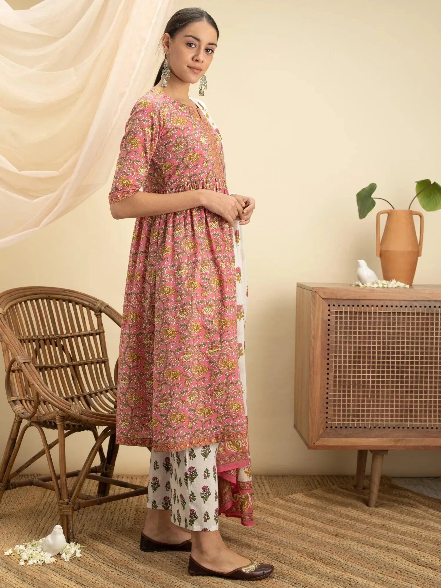 

Buy Pink Printed Cotton Suit Set - 13029O- | Libas Ethnic Wear Online
