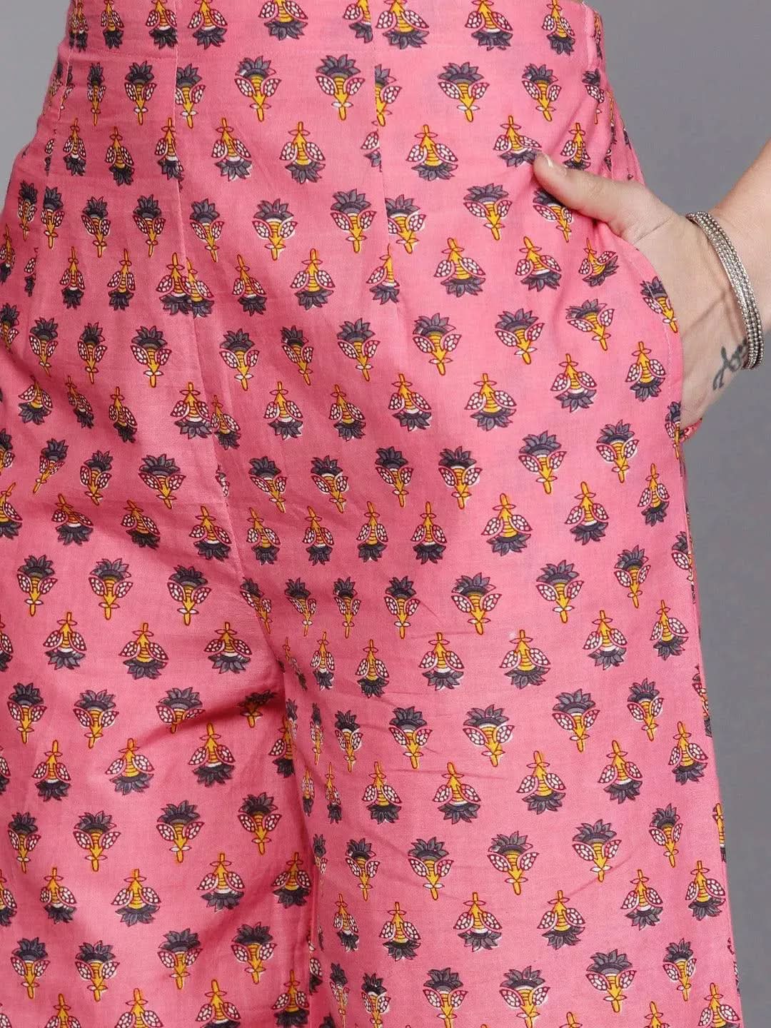 

Buy Pink Printed Cotton Suit Set - 33124O-XS | Libas Ethnic Wear Online