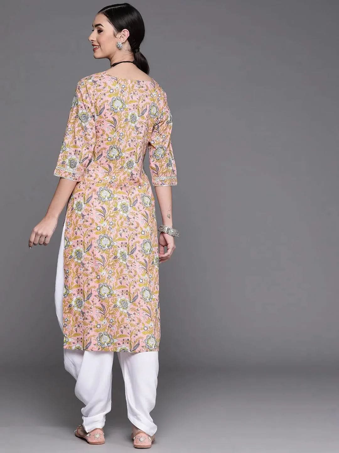 

Buy Pink Printed Cotton Kurta - 23375O-XXL | Libas Ethnic Wear Online