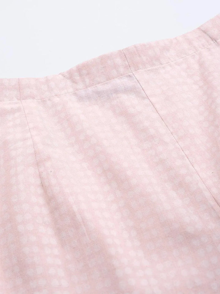 Pink Printed Cotton Night Suit - Libas
