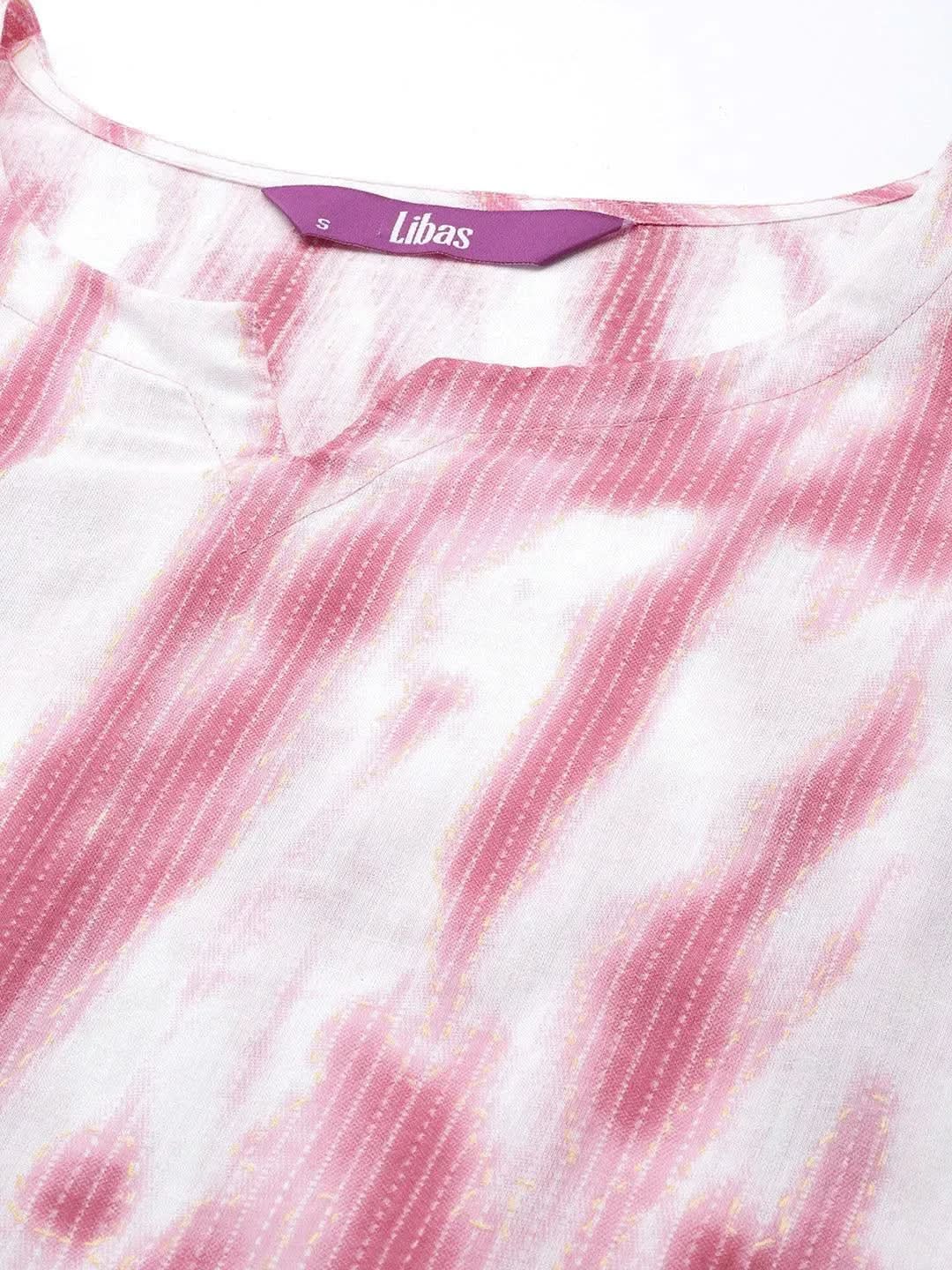 

Pink Printed Cotton Night Suit