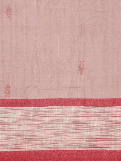 Pink Printed Cotton Silk Saree - Libas