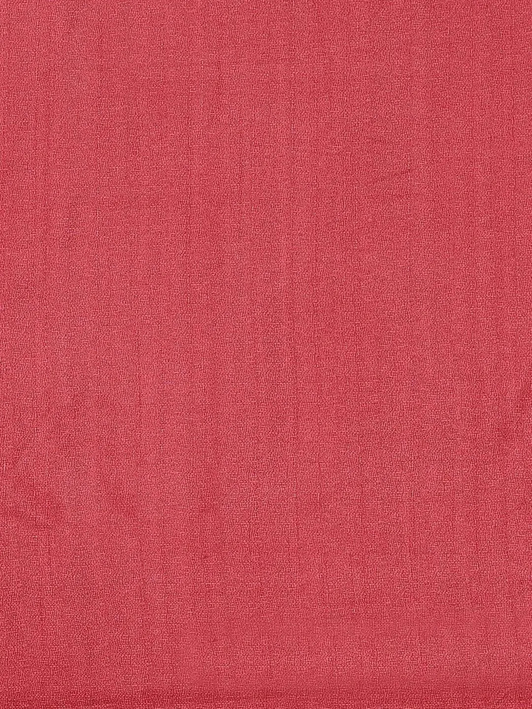 Pink Printed Cotton Silk Saree - Libas 