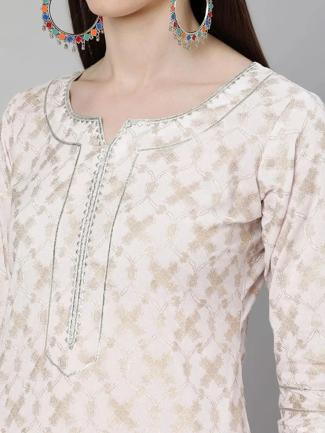 

Buy Pink Printed Cotton Suit Set - 6922- | Libas Ethnic Wear Online