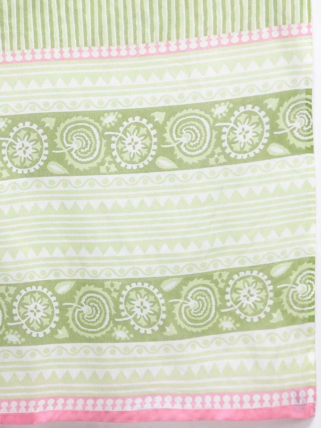 Pink Printed Cotton Straight Kurta With Palazzos & Dupatta - Libas 