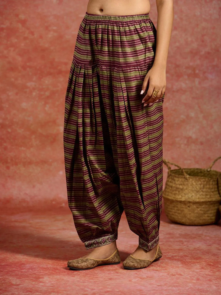 Pink Printed Cotton Straight Kurta With Salwar & Dupatta - Libas