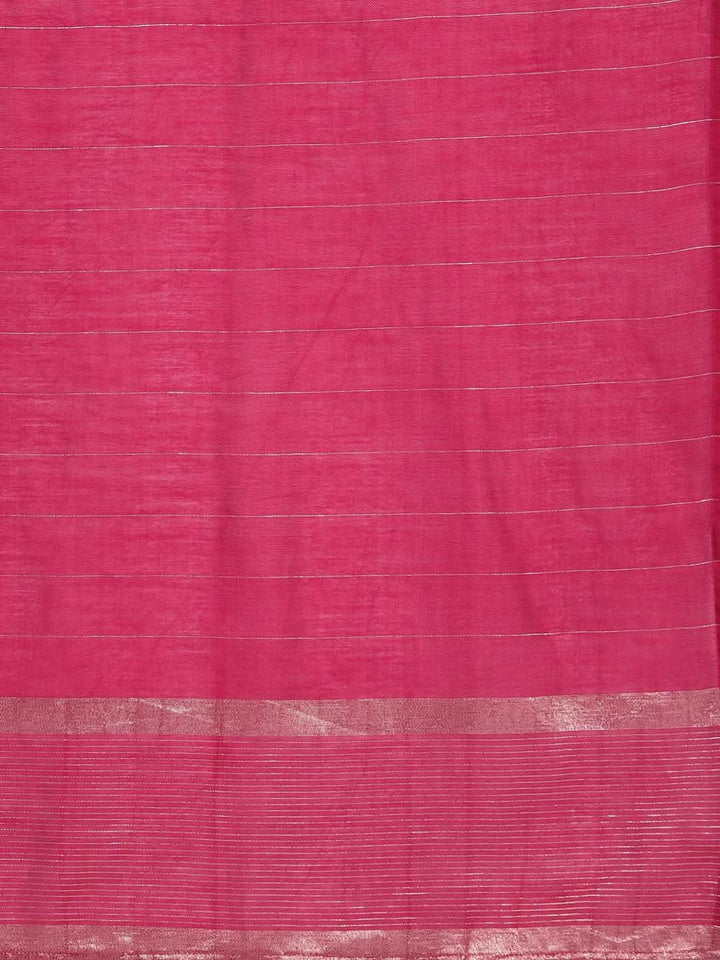 Pink Printed Rayon A-Line Kurta With Trousers & Dupatta - Libas