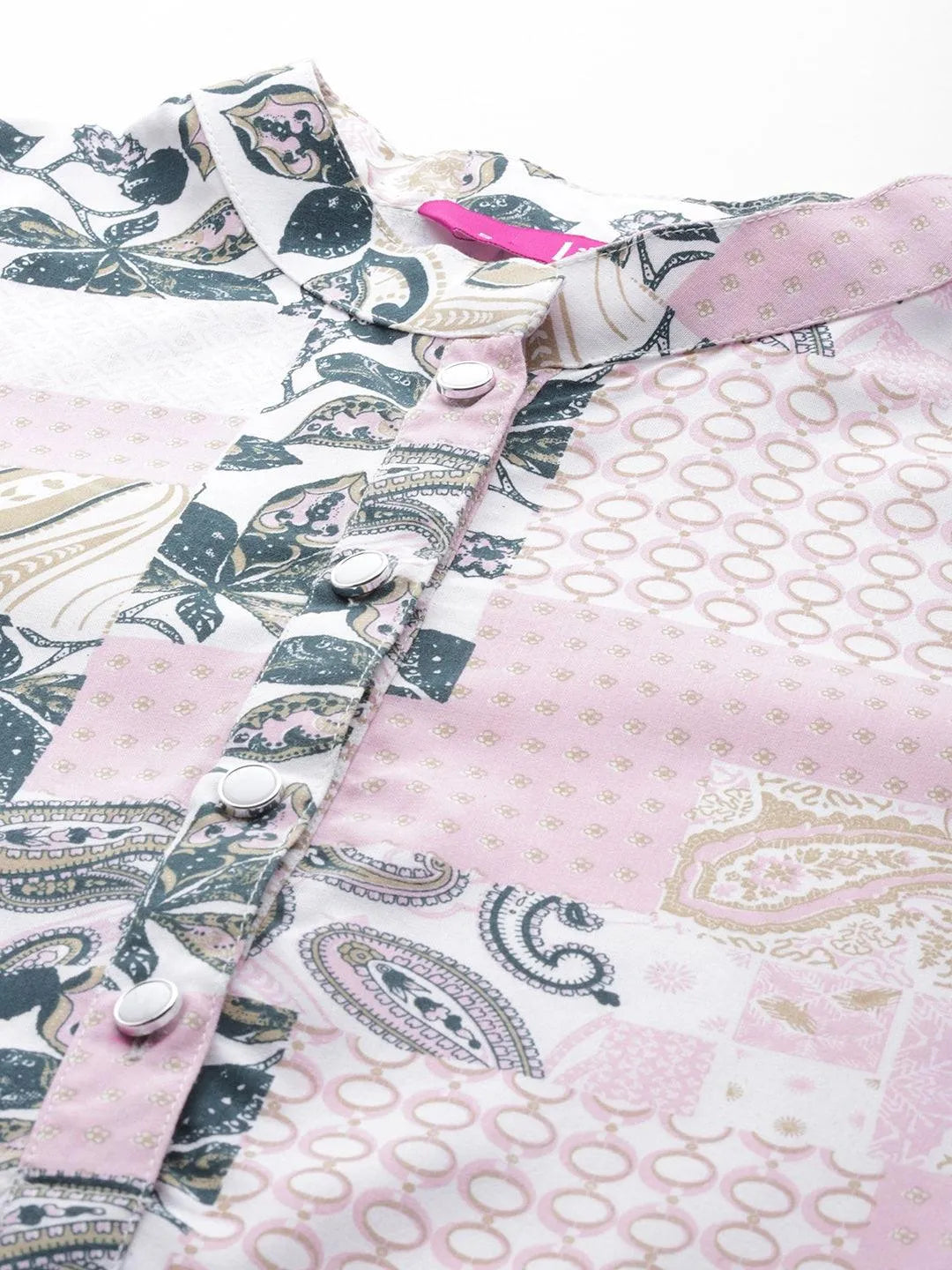 Pink Printed Rayon Co-Ords - Libas 