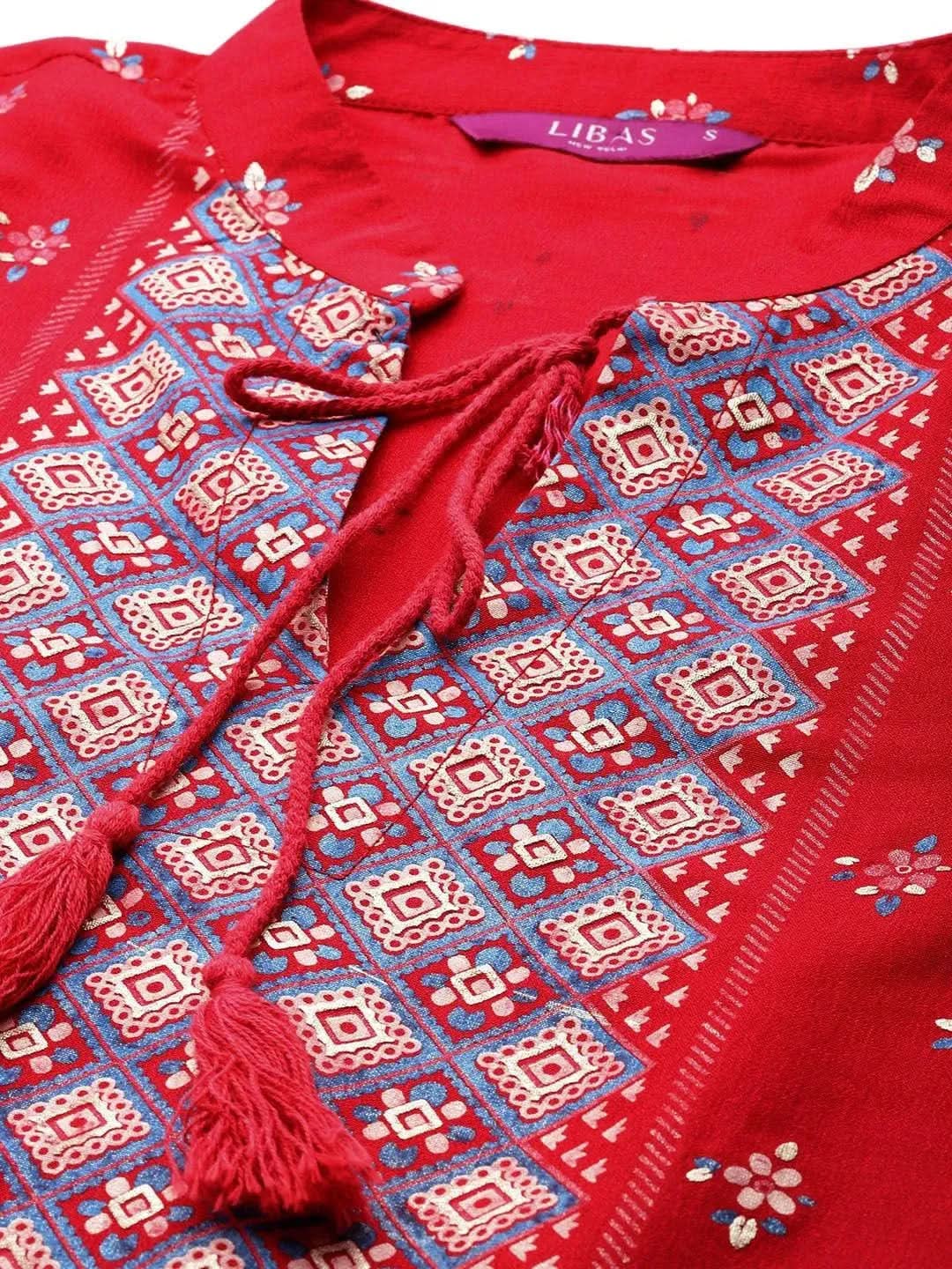 

Buy Pink Printed Silk Blend Suit Set - 20279O-XS | Libas Ethnic Wear Online