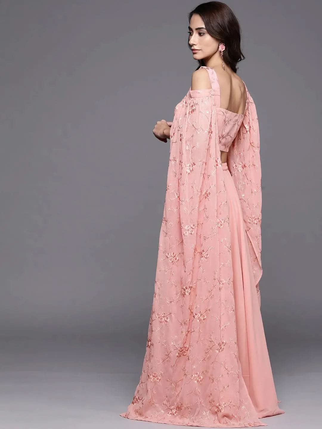 

Buy Pink Solid Georgette Lehenga Set - 20103O-XS | Libas Ethnic Wear Online
