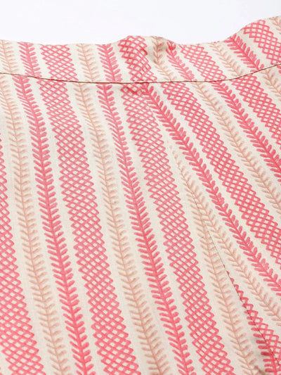 Pink Striped Cotton Trousers - Libas