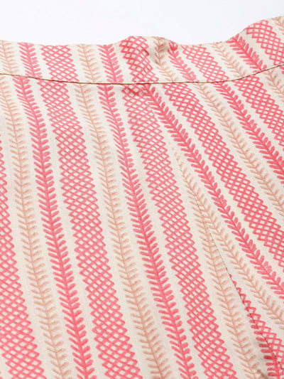 Pink Striped Cotton Trousers - Libas