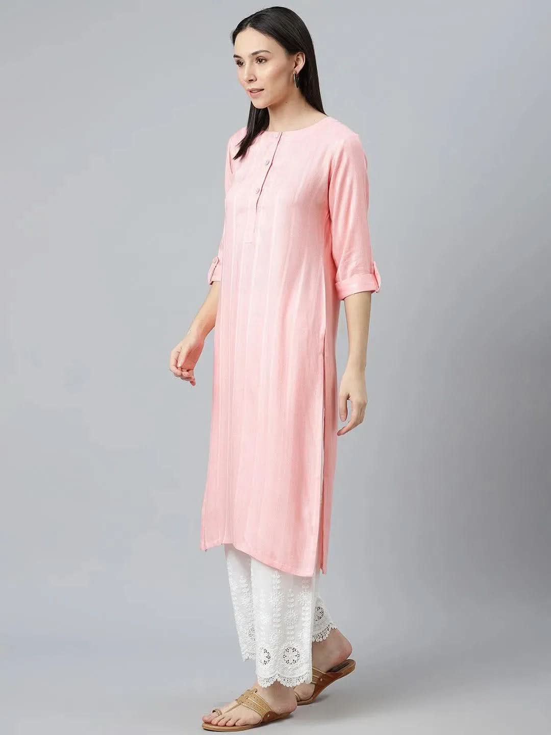 

Buy Pink Striped Rayon Kurta - 22030O-XXL | Libas Ethnic Wear Online