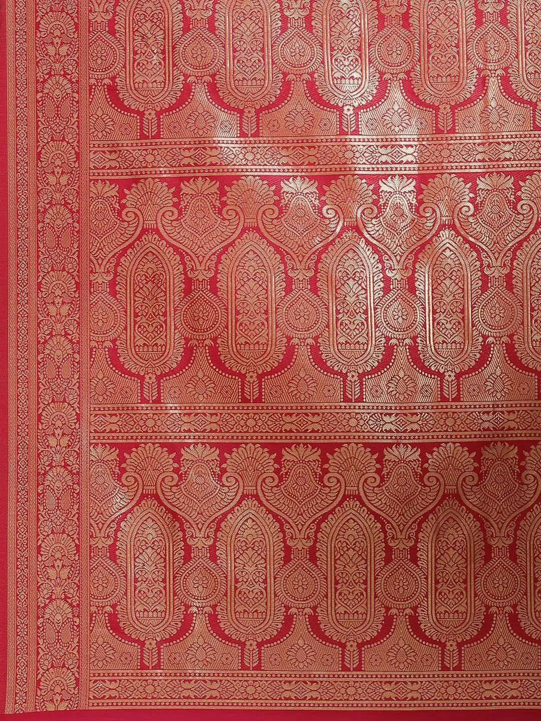 Pink Woven Design Brocade Saree - Libas 